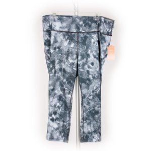 Tek Gear Black/Gray 1X Workout Capri NWT